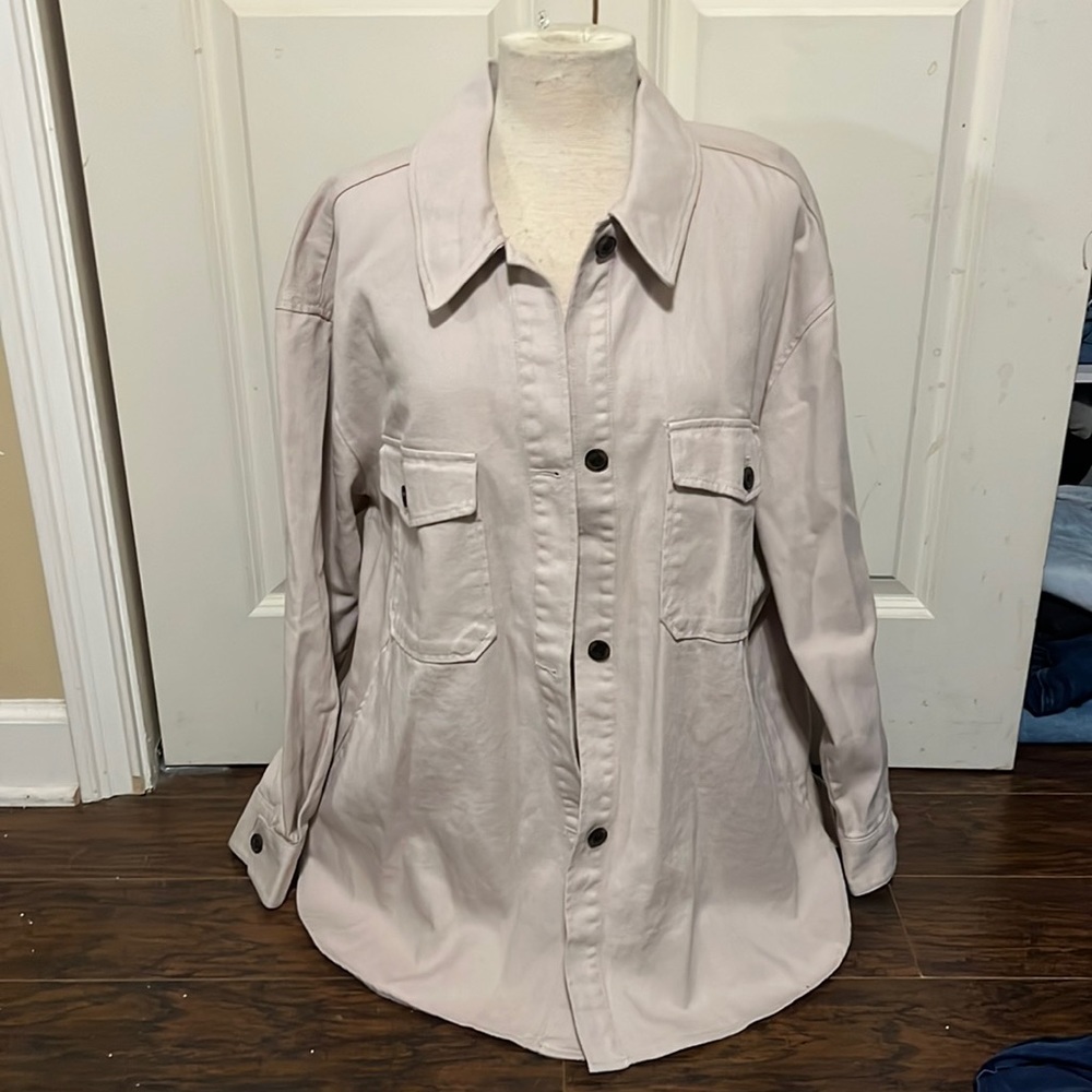 Oversized shacket